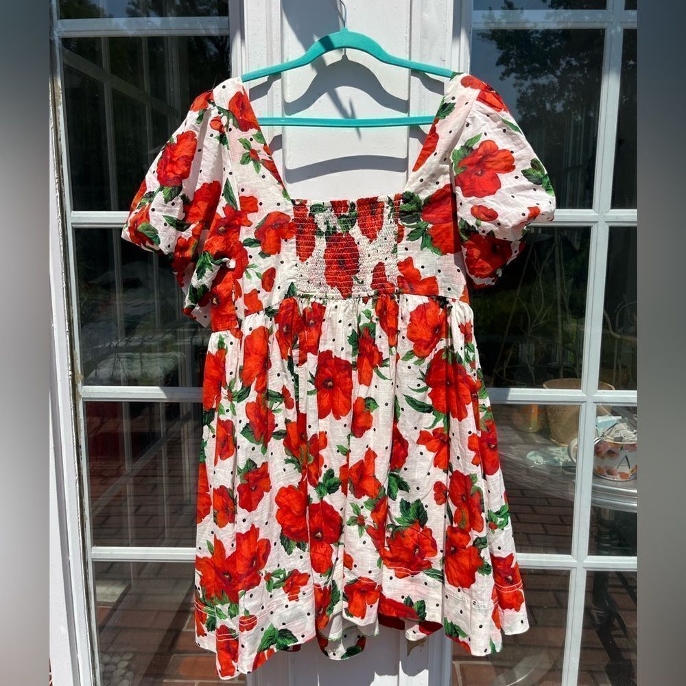 Anthropologie Maeve Floral Square Neck Smocked Babydoll Dress NWT - Picture 12 of 15